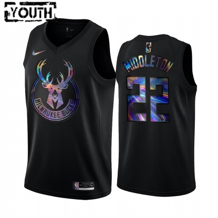 Dres Milwaukee Bucks Khris Middleton 22 Iridescent HWC Collection Swingman - Dječji